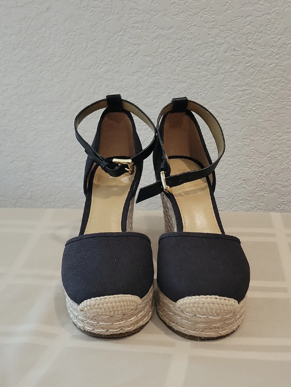 Michael Kors Black Espadrille Wedge Sandals with Ankle Strap - Picture 4 of 9
